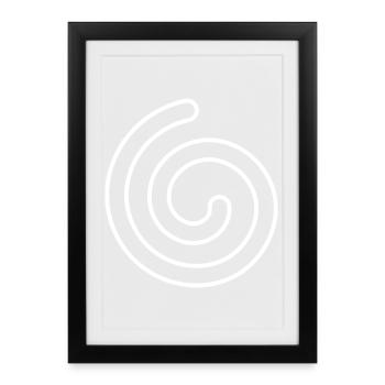 Spirale – symbole de légèreté et de développement - Affiche encadrée (27 × 37 cm) - noir - Devant