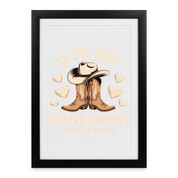 Square Dancing Square Dancer Gift - Framed poster (27 × 37 cm) - black - Front