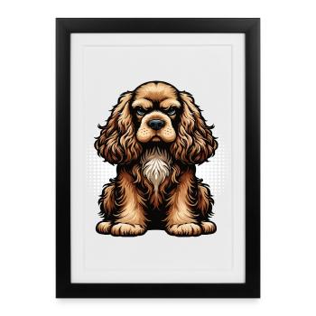 Cocker Spaniel Cocker Dog Cocker Spaniel Owner - Framed poster (27 × 37 cm) - black - Front