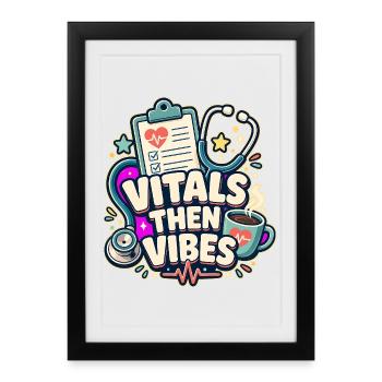 CONSTANTES PUIS VIBRATIONS Sieste - Affiche encadrée (27 × 37 cm) - noir - Devant