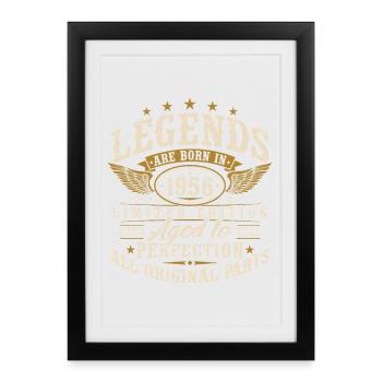 cg_1956_Jahrgang_geboren_Legenden_Vintage_Gebur - Framed poster (27 × 37 cm) - black - Front