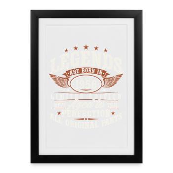 1956 Vintage Born Legends Birthday Gift - Framed poster (27 × 37 cm) - black - Front