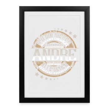 Andre - Gerahmtes Poster (27 × 37 cm) - Schwarz - Vorne