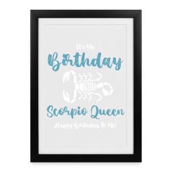 Zodiac sign Scorpio - Framed poster (27 × 37 cm) - black - Front
