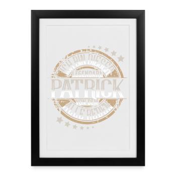 Patrick - Gerahmtes Poster (27 × 37 cm) - Schwarz - Vorne