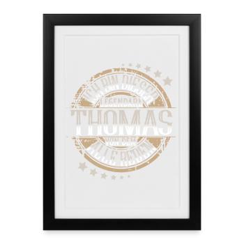Thomas - Gerahmtes Poster (27 × 37 cm) - Schwarz - Vorne