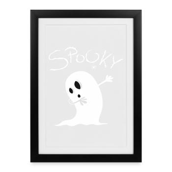 Spooky Dab Dance Ghost I Halloween - Affiche encadrée (27 × 37 cm) - noir - Devant