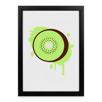 graffiti de Kiwi - Affiche encadrée (27 × 37 cm) - noir - Devant