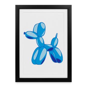 Balloon Dog - Affiche encadrée (27 × 37 cm) - noir - Devant