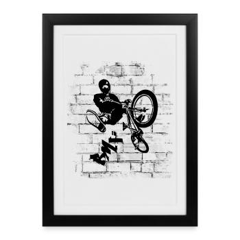 BMX - Framed poster (27 × 37 cm) - black - Front