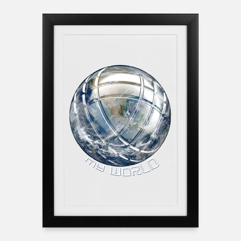 La pétanque - Affiche encadrée (27 × 37 cm) - noir