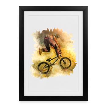 BMX Sport Bike - Affiche encadrée (27 × 37 cm) - noir - Devant