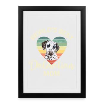 Chien Dalmatien - Affiche encadrée (27 × 37 cm) - noir - Devant