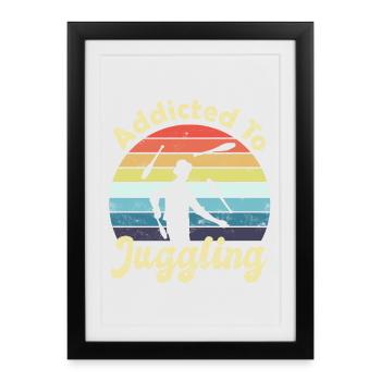 Juggling Juggler - Framed poster (27 × 37 cm) - black - Front