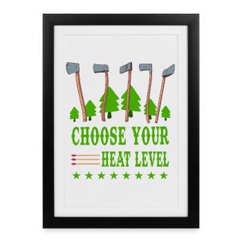 Choose your heating level, Heating 2022 - Framed poster (27 × 37 cm) - black - Front
