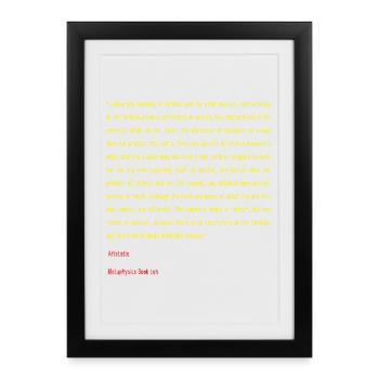 Aristotle Metaphysics Book ten - Framed poster (27 × 37 cm) - black - Front