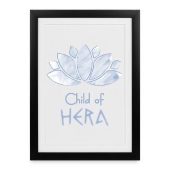 Child of Hera – Percy Jackson inspired design - Framed poster (27 × 37 cm) - black - Front