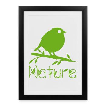La nature se réveille - Affiche encadrée (27 × 37 cm) - noir - Devant