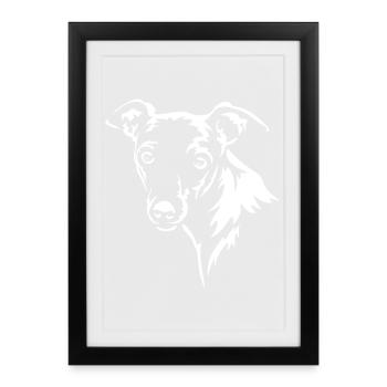 Tête de jeu italienne à vent « Black Edition » - Affiche encadrée (27 × 37 cm) - noir - Devant