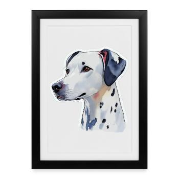 Dalmate - Affiche encadrée (27 × 37 cm) - noir - Devant