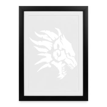 La bête infernale (blanc) - Affiche encadrée (27 × 37 cm) - noir - Devant