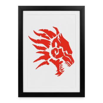 The Infernal Beast (red) - Framed poster (27 × 37 cm) - black - Front