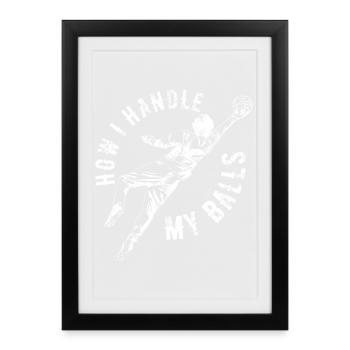 Goalkeeper Witz - Framed poster (27 × 37 cm) - black - Front