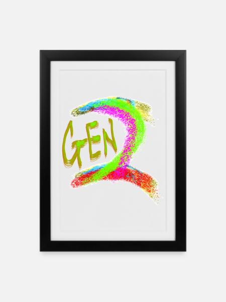 Génération Z - Affiche encadrée (27 × 37 cm) - noir