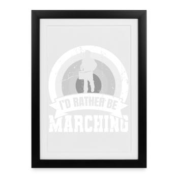 Drôle de batteur disant - Affiche encadrée (27 × 37 cm) - noir - Devant