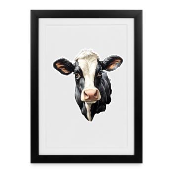 Fermier de cadeaux de la ferme noire et blanche Holst - Affiche encadrée (27 × 37 cm) - noir - Devant