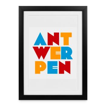Antwerp, Belgium - Framed poster (27 × 37 cm) - black - Front