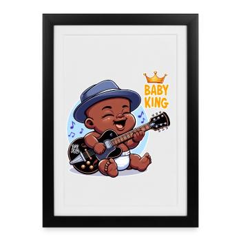 Baby King - Affiche encadrée (27 × 37 cm) - noir - Devant