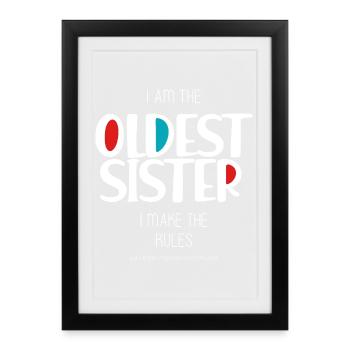 Sœur aînée - Affiche encadrée (27 × 37 cm) - noir - Devant