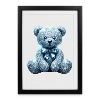 Crystal Bear Diamond Diamonds - Framed poster (27 × 37 cm) - black - Front