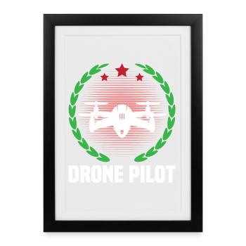 Drone Pilot - Framed poster (27 × 37 cm) - black - Front