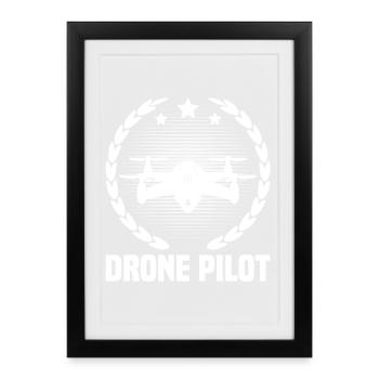 Drone Pilot - Framed poster (27 × 37 cm) - black - Front