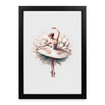 Ballet dancer with tutu - Framed poster (27 × 37 cm) - black - Front