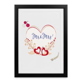 Wedding Married - Framed poster (27 × 37 cm) - black - Front