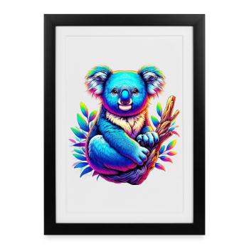 Koala - Affiche encadrée (27 × 37 cm) - noir - Devant