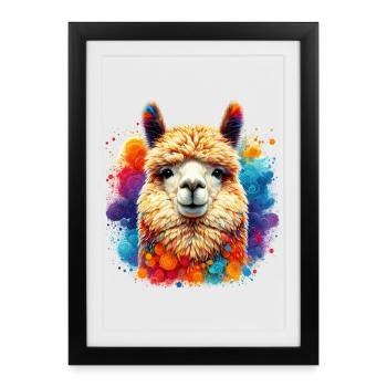 Alpaga - Affiche encadrée (27 × 37 cm) - noir - Devant