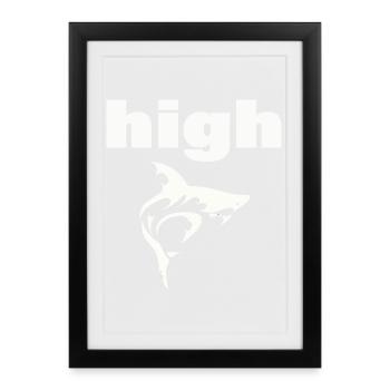 HIGH - Framed poster (27 × 37 cm) - black - Front