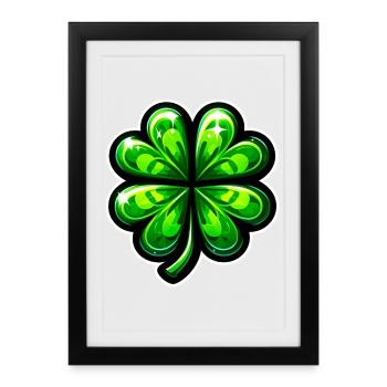 Four-leaf clover - Framed poster (27 × 37 cm) - black - Front