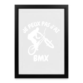 I can't I have bmx - Framed poster (27 × 37 cm) - black - Front