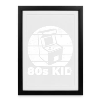 80s Kid Gamer - Framed poster (27 × 37 cm) - black - Front