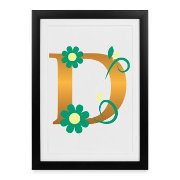 D - Affiche encadrée (27 × 37 cm) - noir - Devant