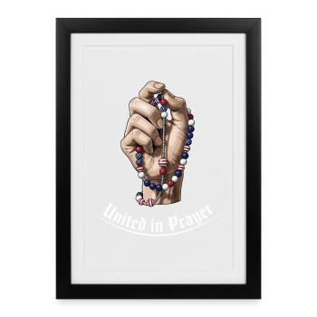 United in prayer - Framed poster (27 × 37 cm) - black - Front