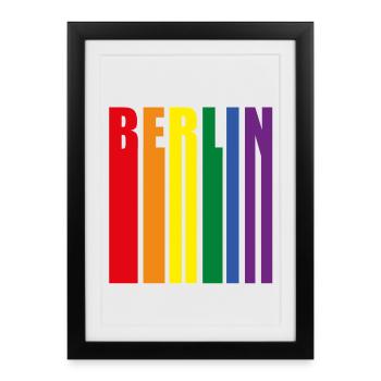Berlin Rainbow Pride Gift - Framed poster (27 × 37 cm) - black - Front