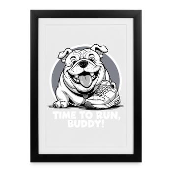 Course - Affiche encadrée (27 × 37 cm) - noir - Devant