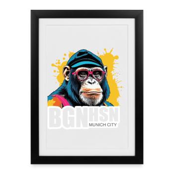 Bogenhausen - parce que c’est votre capot ! - Affiche encadrée (27 × 37 cm) - noir - Devant