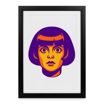 Hypno Femme Pop - Affiche encadrée (27 × 37 cm) - noir - Devant
